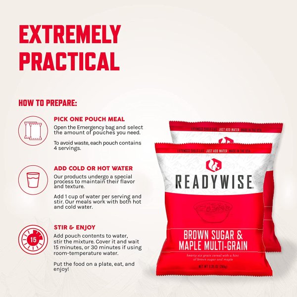 ReadyWise 60 Serving Drybag | Gefriergetrocknete Nahrung | Mahlzeitenpaket | 3360g