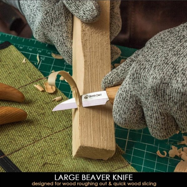 BeaverCraft Träsnidarknivset S15