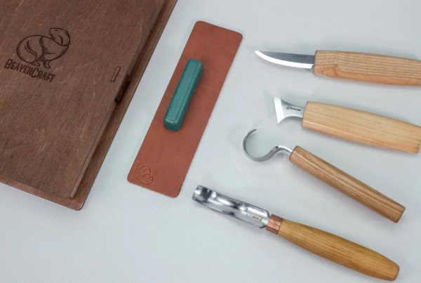 BeaverCraft Treskjærerknivsett S19 Bok