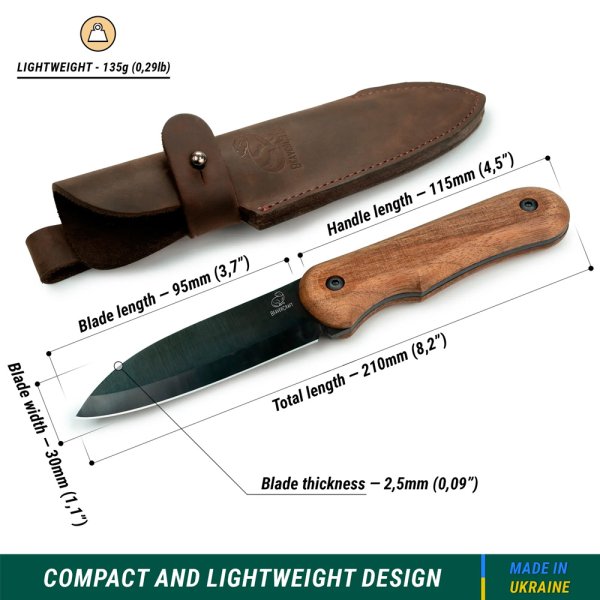 BeaverCraft Kompaktes Bushcraft-Messer BSH5