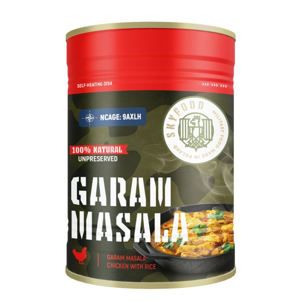 Sky Food | Garam Masala Selbstheizende Dose | MRE | 400g