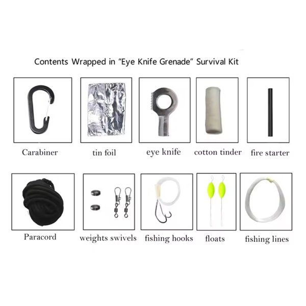 Survival-Kit Eye Knife Grenade
