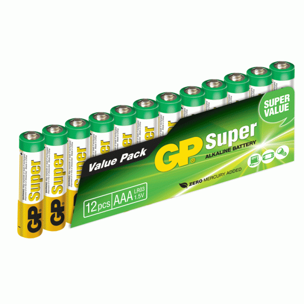 GP Super Alkaline AA 12-pakning