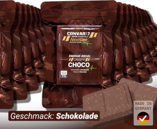 Convar Emergency Food | NextGen Energy Bar Crispy Choco 10 Jahre haltbar | 120g