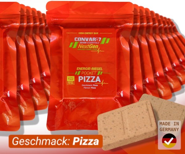 Convar Emergency Food | NextGen Energy Bar Pocket Pizza 10 Jahre haltbar | 120g