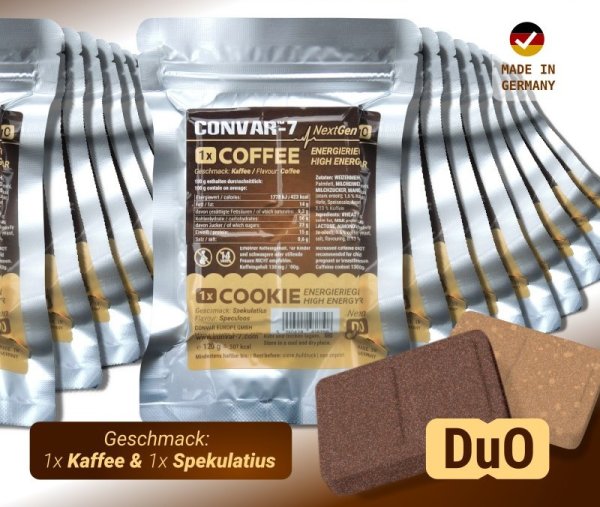 Convar Emergency Food | NextGen Energy Bar Cookie & Coffee 10 Jahre haltbar | 120g