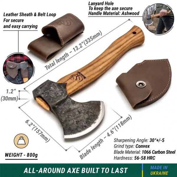 BeaverCraft | Woodcraft Bushcraft Klyveøks | AX3