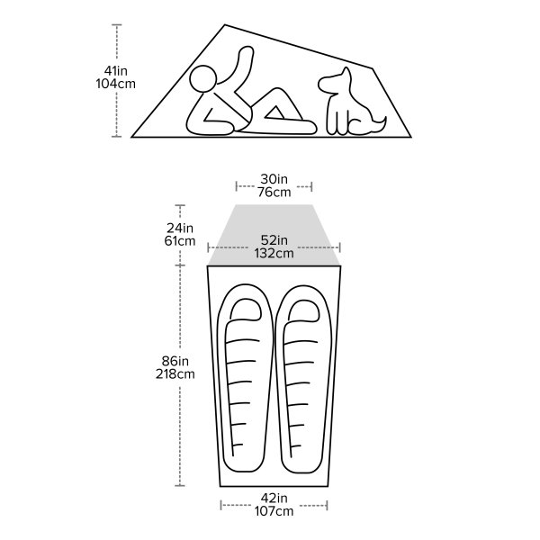 Big Agnes C Bar 2 Vetiver | Zelt | 2 Personen