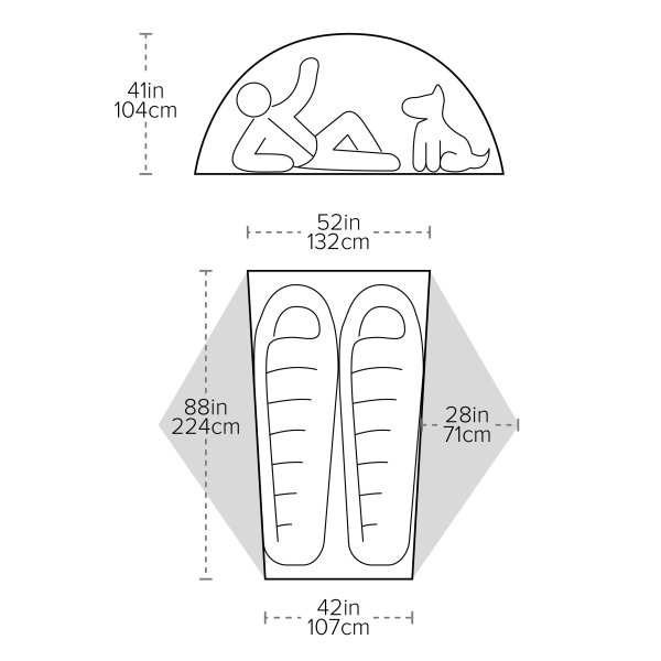 Big Agnes Copper Spur UL2 Lichen Green | Zelt | 2 Personen