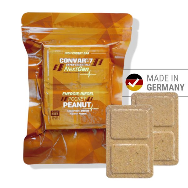 Convar Emergency Food | NextGen Energy Bar Pocket Peanut 10 Jahre haltbar | 120g