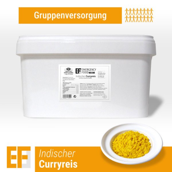 Convar Notfallnahrung | Indisches Curry-Huhn | Gefriergetrocknete Nahrung | Mahlzeitenpaket | 5000g