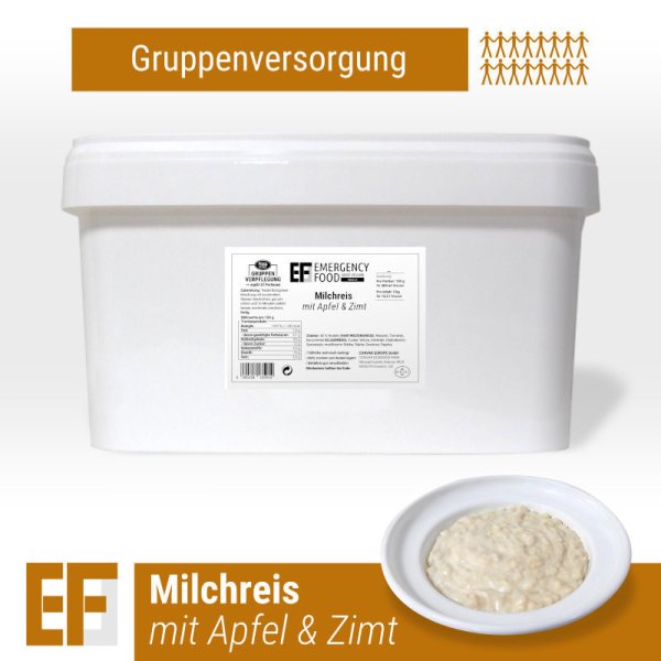 Convar Emergency Food | Milchreis | Gefriergetrocknete Lebensmittel | 5000g