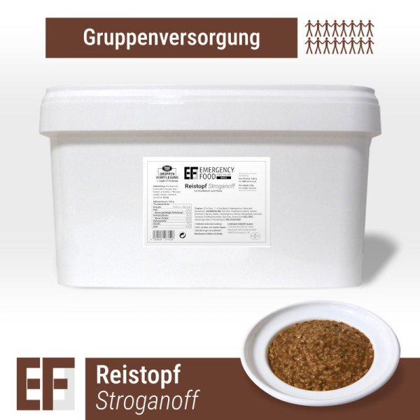 Convar Emergency Food | Rice Stroganoff | Frysetørket mat | Måltidspakke | 4000g