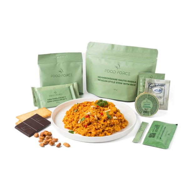 Food Force | Mexican Style Stew mit Reis Hauptmahlzeit | Gefriergetrocknete Lebensmittel | 312g