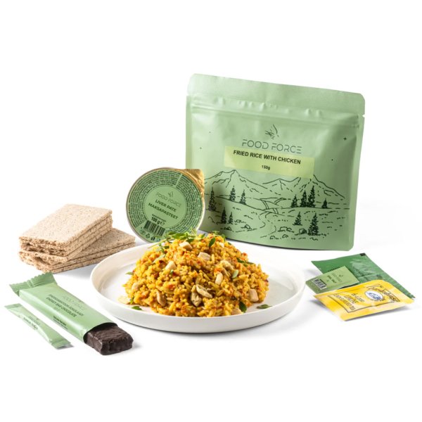 Food Force | Fried Rice with Chicken Main Meal | Frystorkad mat | 357g