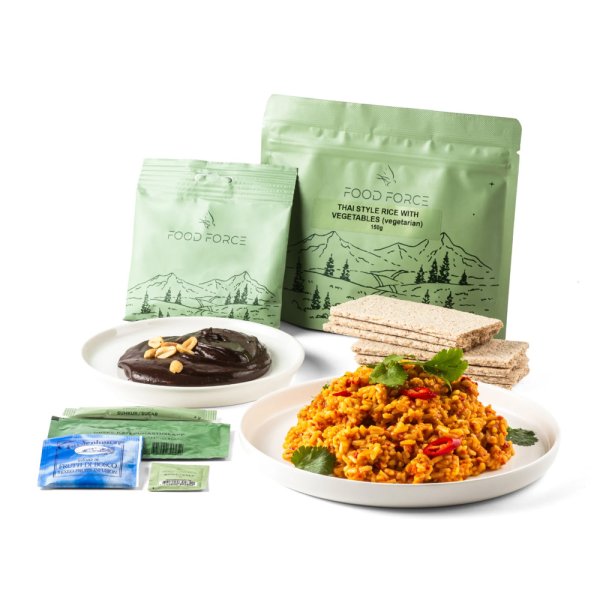 Food Force | Thai Style Reis mit Gemüse Hauptmahlzeit | Gefriergetrocknete Lebensmittel | 272g