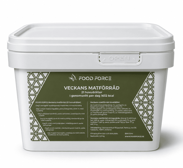 Food Force | One Week Bucket | Gefriergetrocknete Lebensmittel