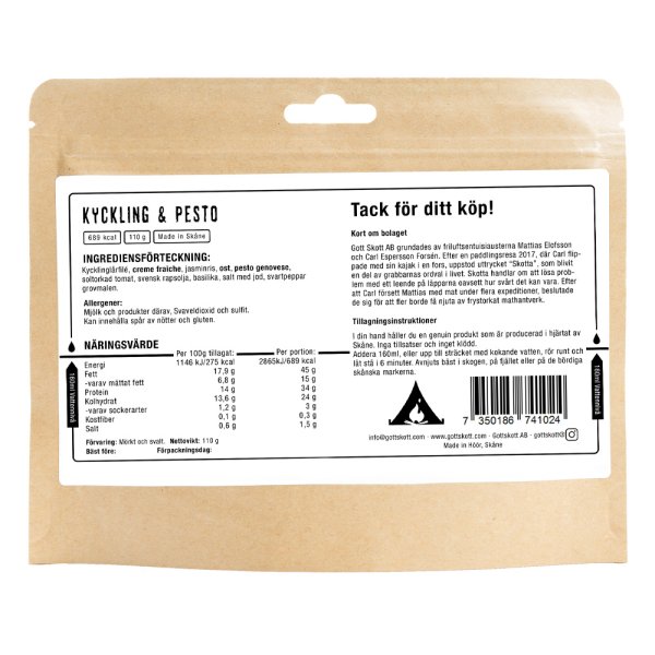 Gott Skott | Huhn und Pesto | Outdoor Food | 110g