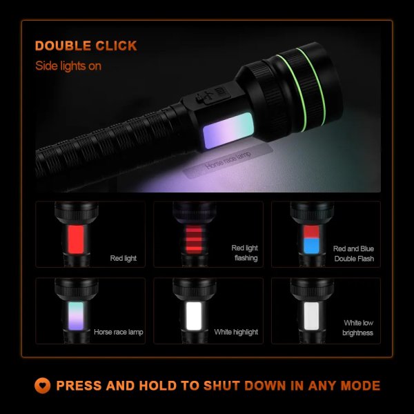 Helius XJ02 Plus | Taschenlampe 3000 Lumen | LED