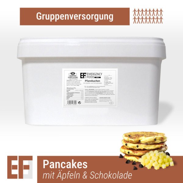 Convar Emergency Food | Pfannkuchen mit Äpfeln und Schokolade | Gefriergetrocknete Lebensmittel | 5500g