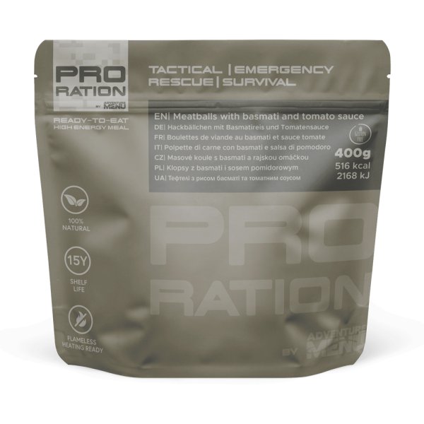 Pro Ration | Meatballs With Basmati And Tomato Sauce | MRE | 400g