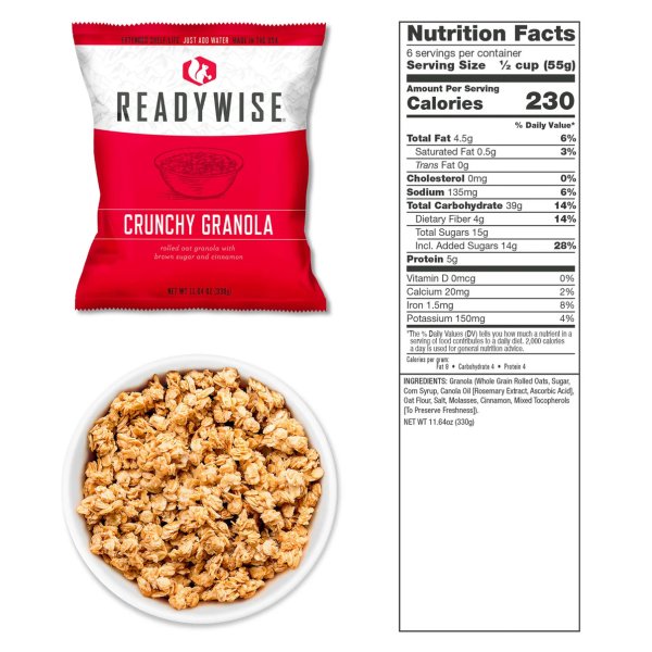 ReadyWise 28 Portionen Drybag | Gefriergetrocknete Lebensmittel | 1149g