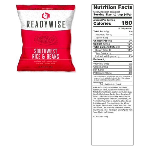 ReadyWise 28 Portionen Drybag | Gefriergetrocknete Lebensmittel | 1149g