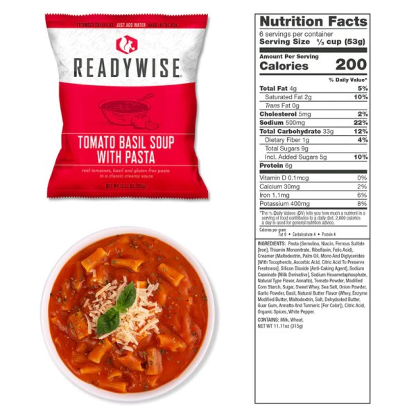 ReadyWise 28 Portionen Drybag | Gefriergetrocknete Lebensmittel | 1149g