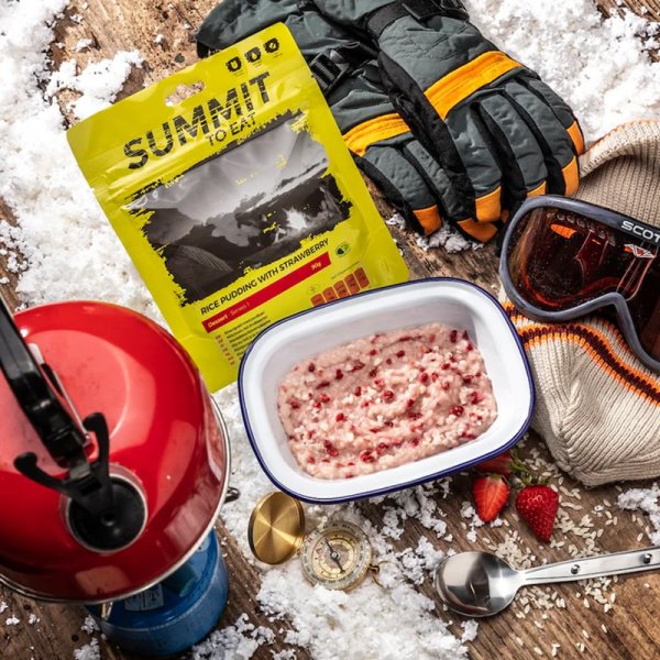 Summit To Eat Milchreis mit Erdbeere | Gefriergetrocknete Lebensmittel | 90g