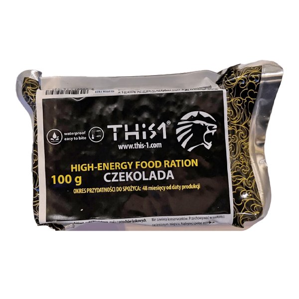 This-1 | Survival-Riegel | Schokolade 100g | Lange Haltbarkeitsdauer | 100g